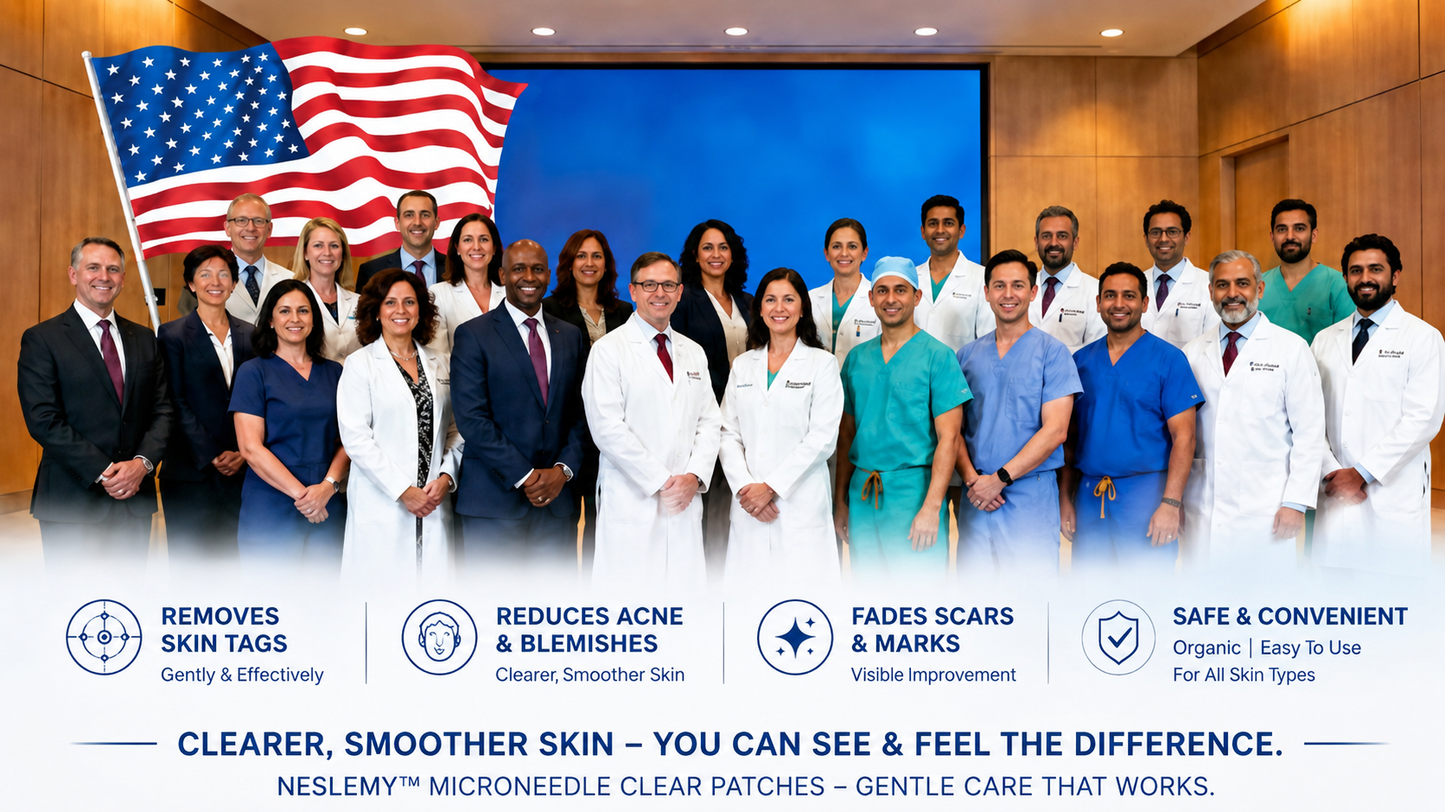 ✨2-in-1 Microneedle & Hydrocolloid Patch🍀| Removes Raised Moles, Acne, Flat Warts & Skin Tags | Helps Improve Wrinkles, Scars & Blemishes | Invisible Patches for Face & Body