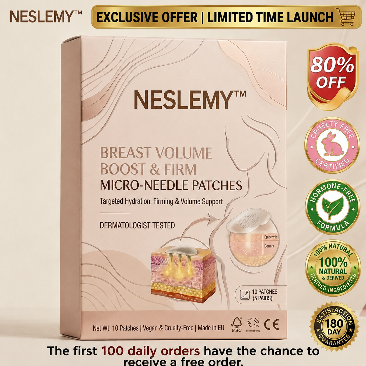 BREAST VOLUMEBOOST & FIRM MICRO-NEEDLE PATCHES