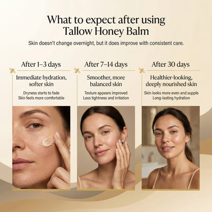 NESLEMY Organic Tallow Honey Balm to Help Erase Fine Lines, Wrinkles, and Age Spots